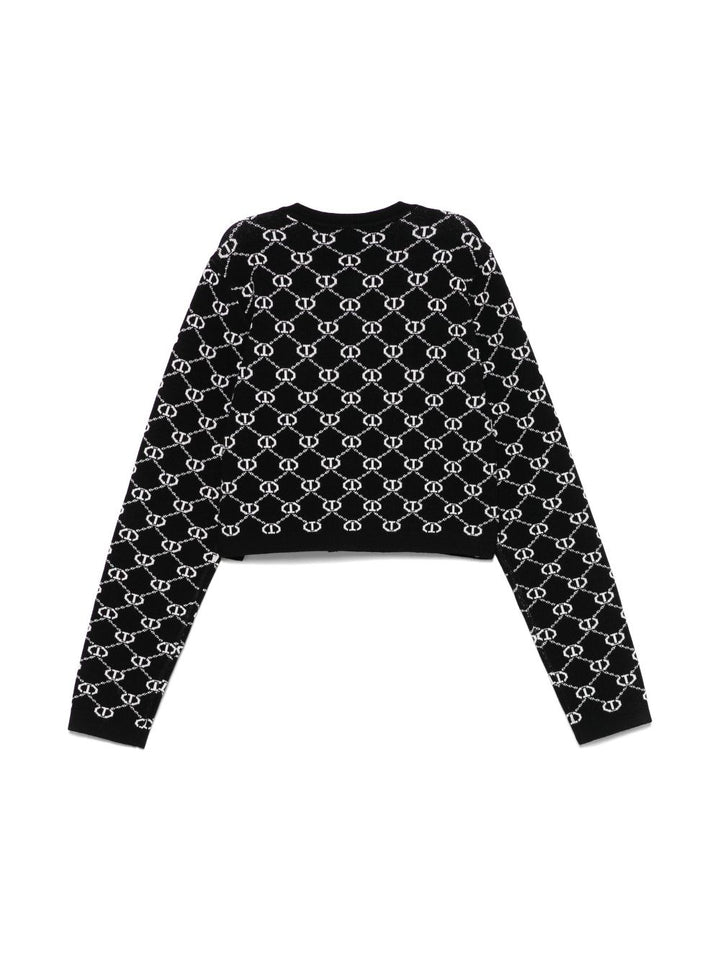 Cardigan nero per bambina 251GJ3QX0 02851 Twin Set 
