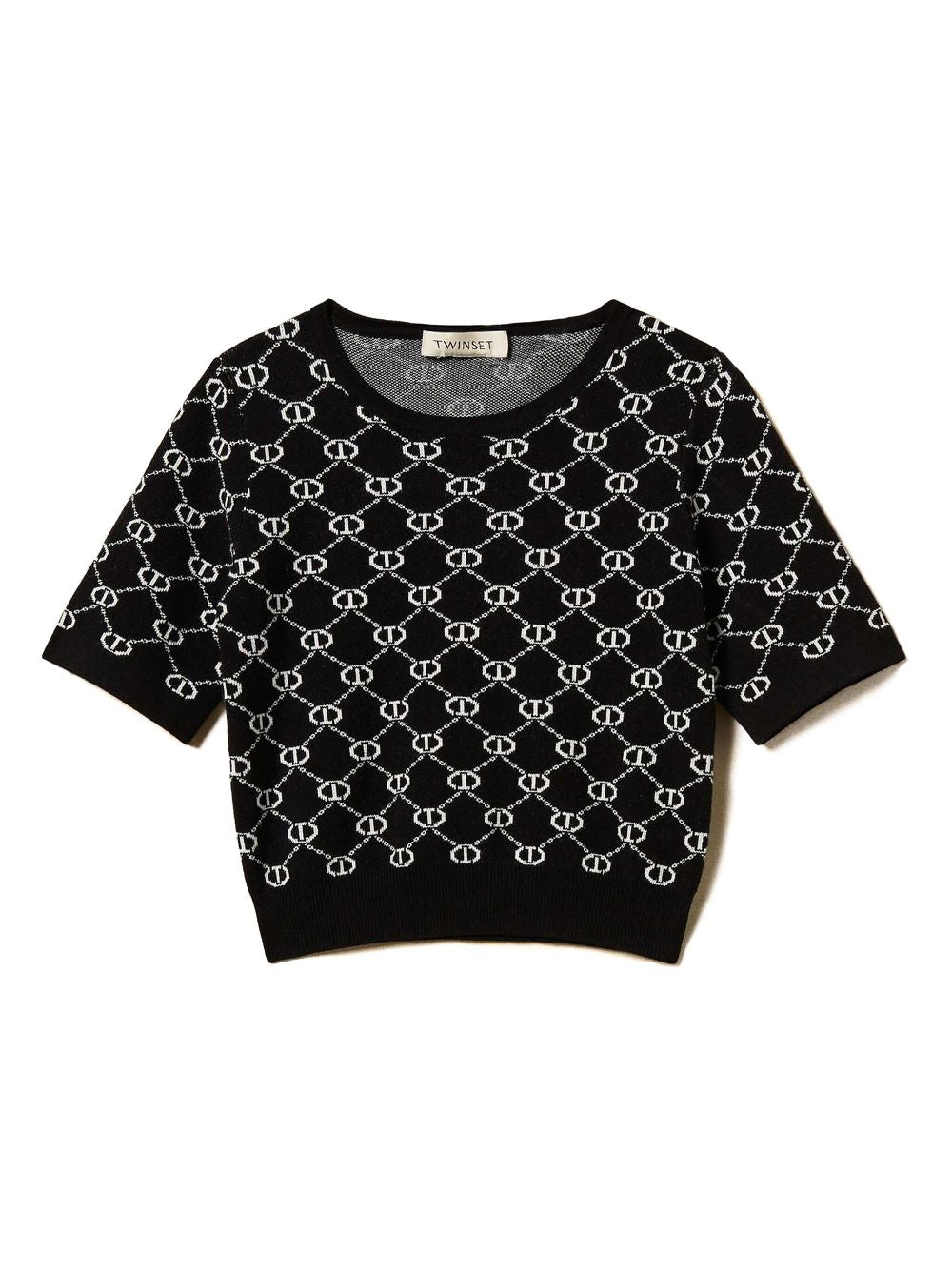 Top nero per bambina 251GJ3QX1 02851 Twin Set 