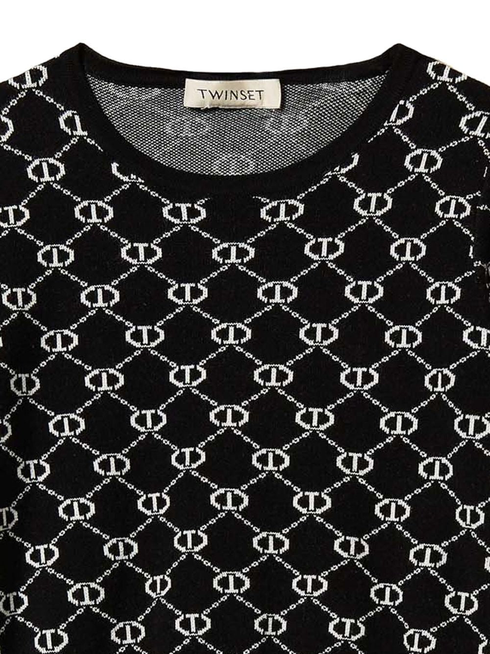 Top nero per bambina 251GJ3QX1 02851 Twin Set 