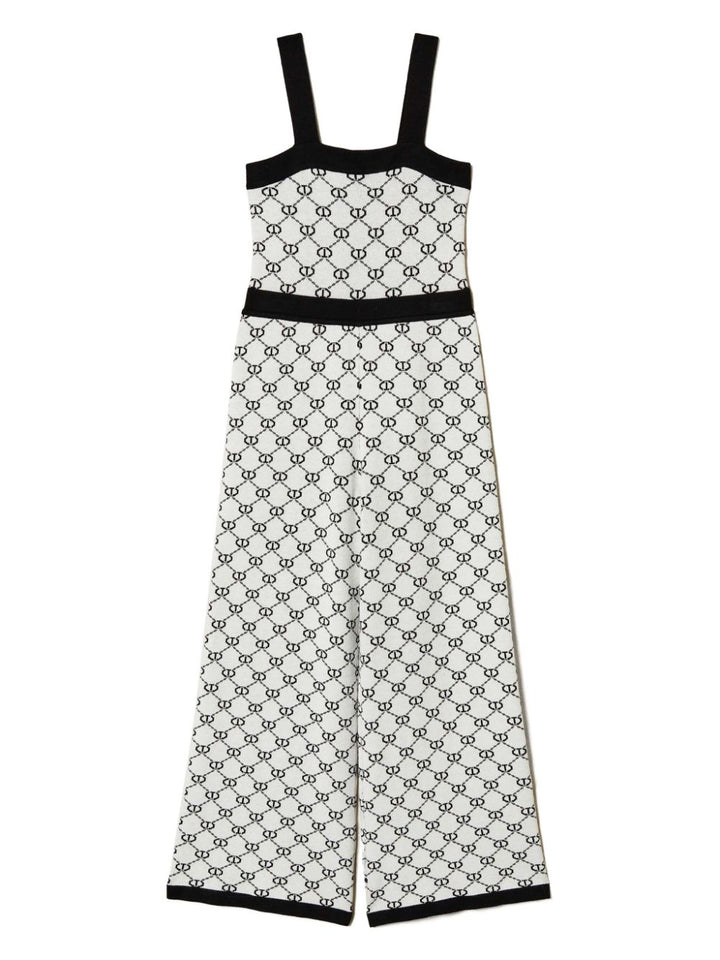 Tuta bianca/nera per bambina 251GJ3QX3 02849 Twin Set 