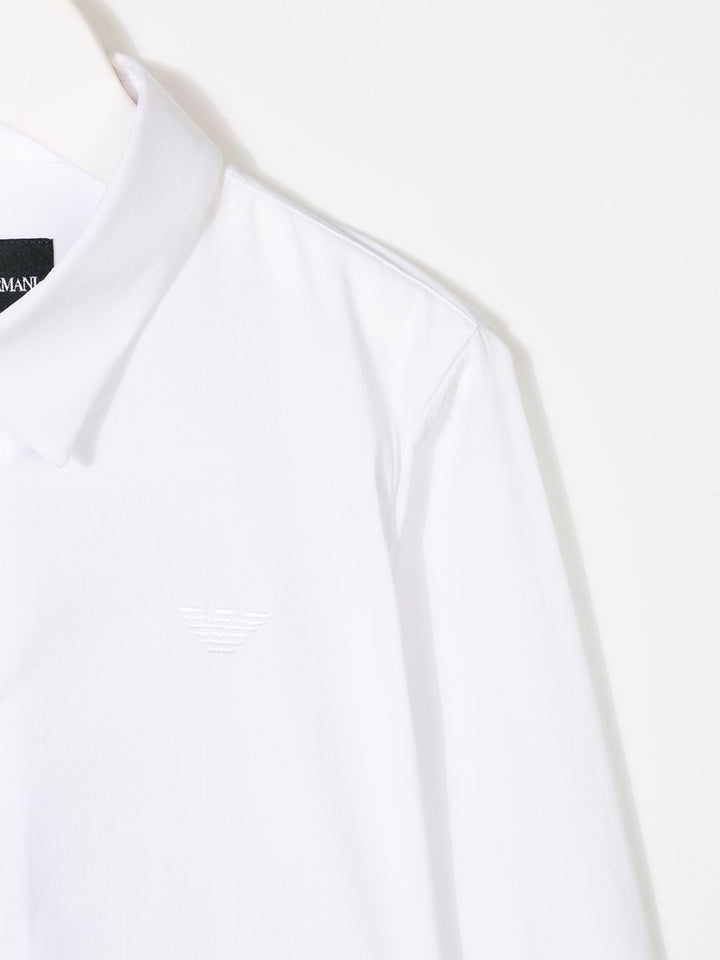 Camicia per bambino in misto cotone bianca 8N4C091N06Z 0100 Emporio Armani Kids 