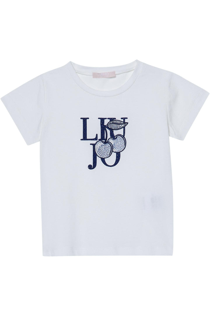 T-shirt bianco per bambina KA5039J5003 T9417 Liu Jo 