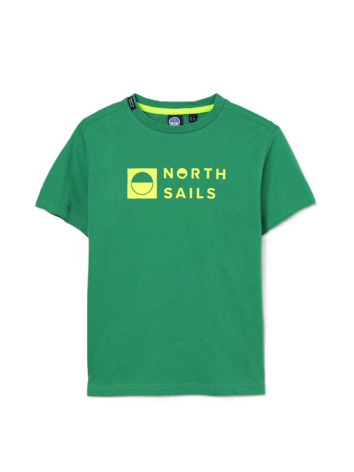 T-shirt verde per bambino 795217 0460 North Sails Kids 