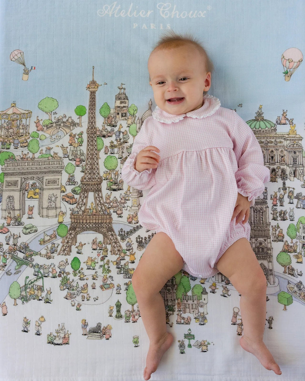 Coperta Paris multicolor per neonato CACQPARI IU Atelier Choux 