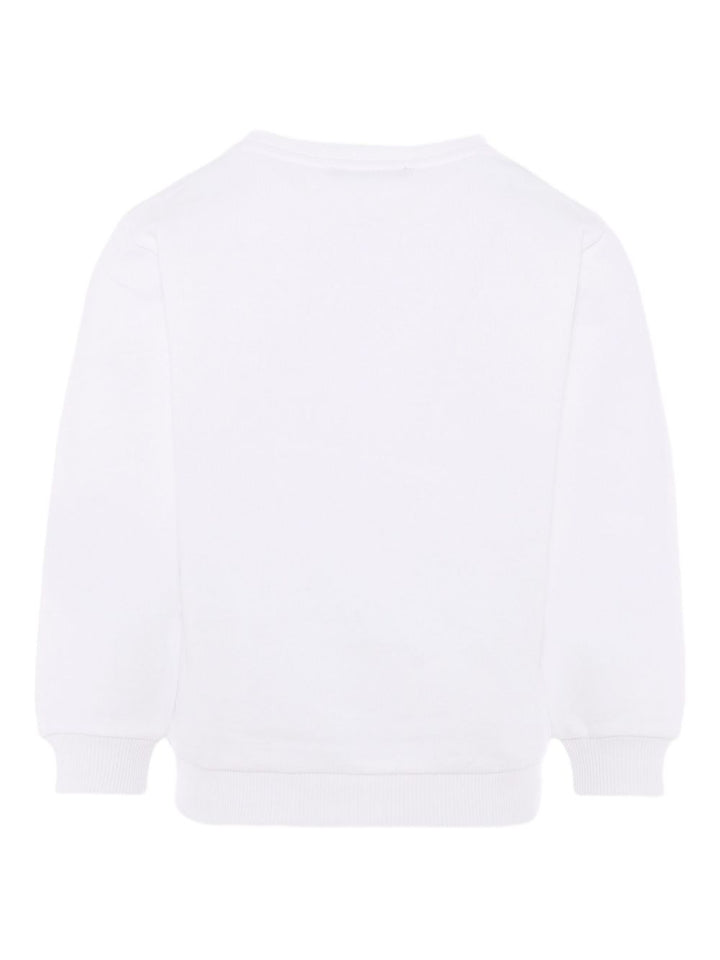 Felpa bianca per bambino BX4P10Z3183 100NE Balmain Kids 
