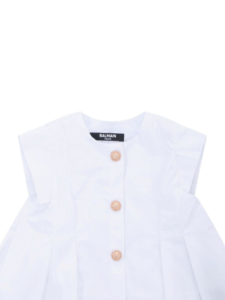Abito bianco per neonata BY1131P0562 100 Balmain Kids 