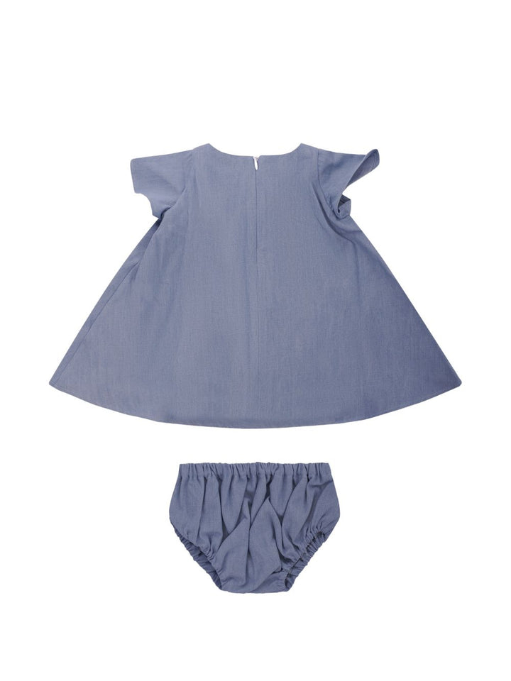 Abito blu per neonata BY1171P0588 653 Balmain Kids 