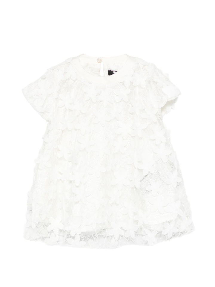 Abito bianco per neonata BY1181U0263 100 Balmain Kids 