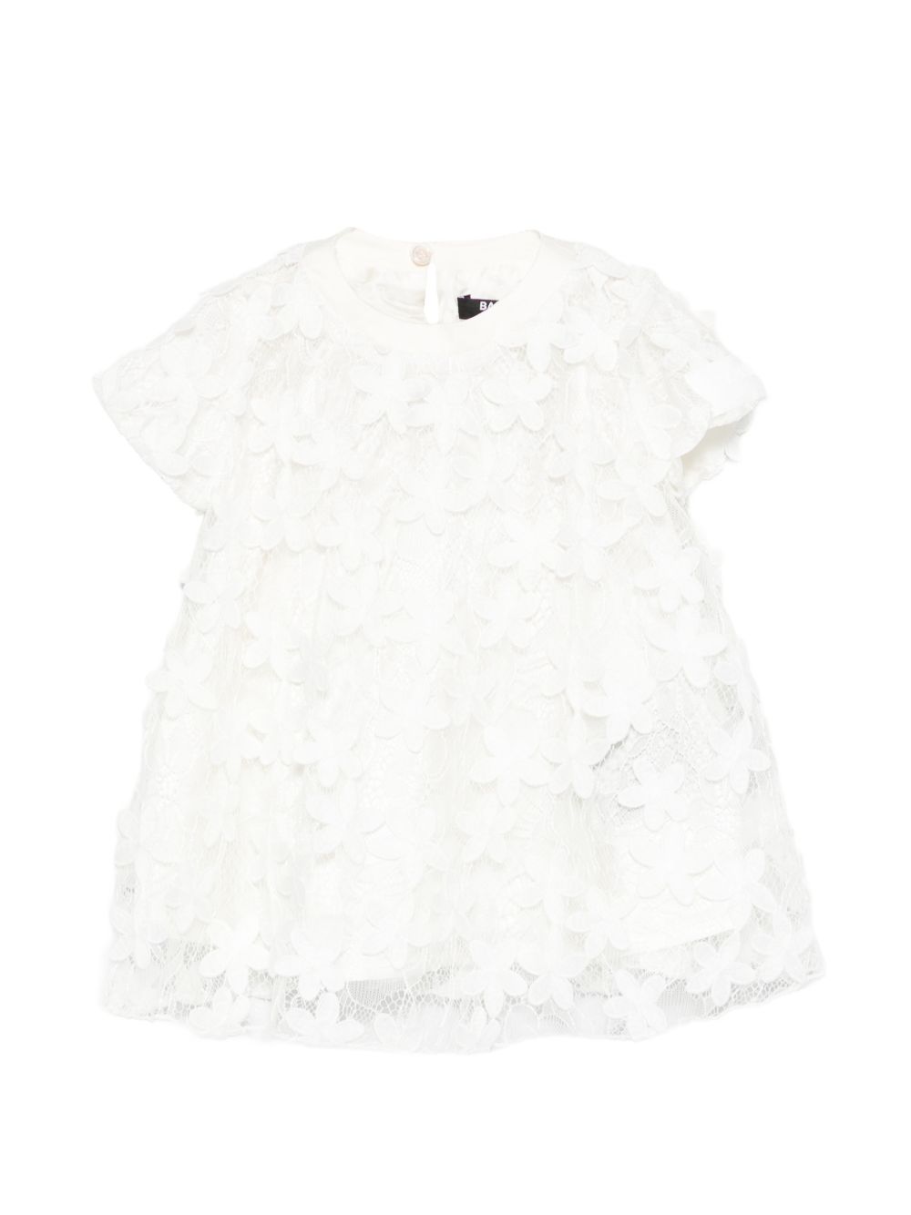 Abito bianco per neonata BY1181U0263 100 Balmain Kids 