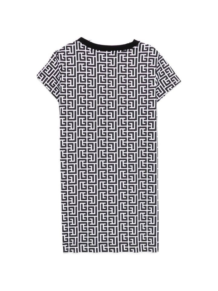 Abito bianco/nero per bambina BY1A81Z3686 100NE Balmain Kids 