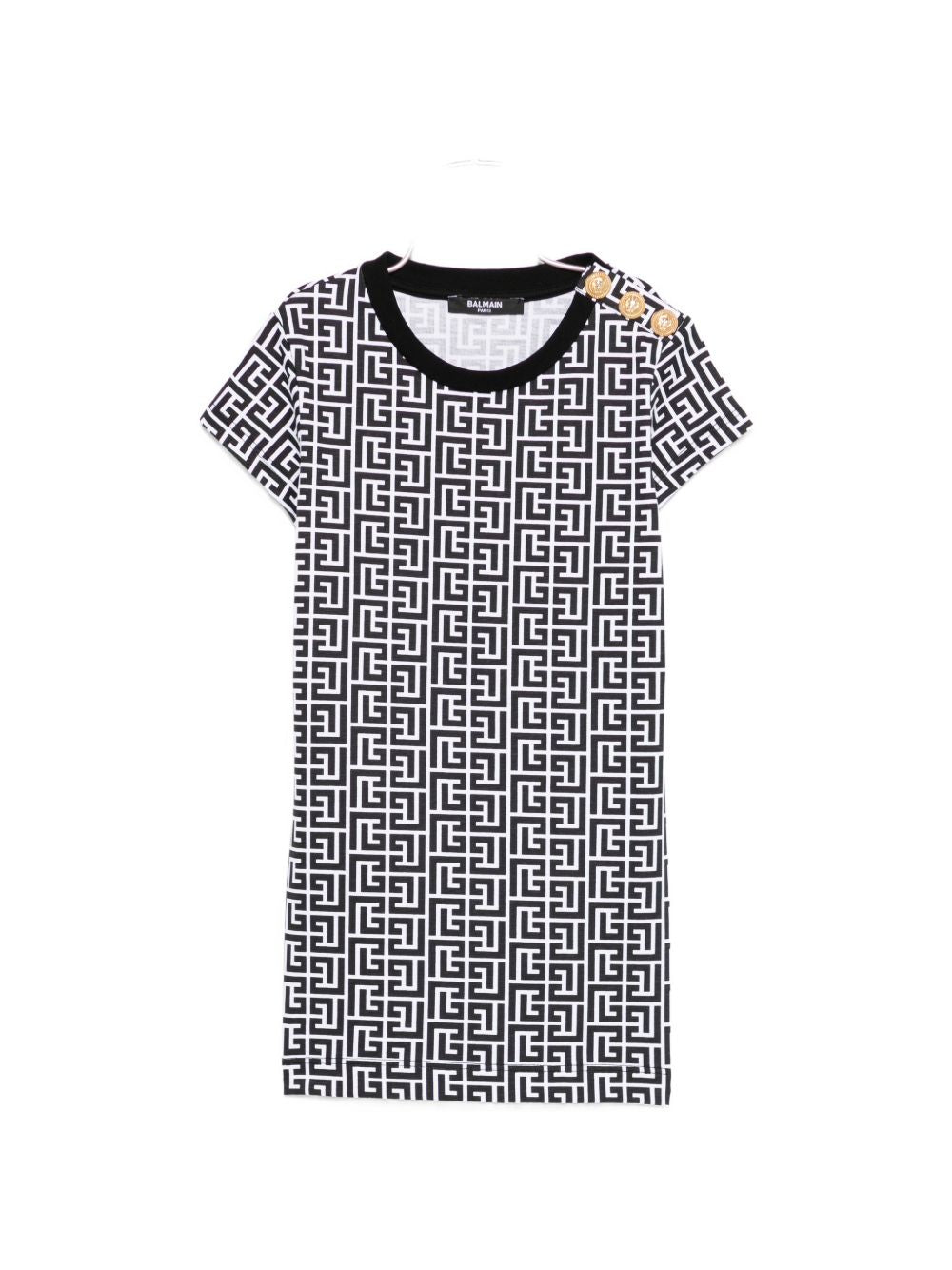 Abito bianco/nero per bambina BY1A81Z3686 100NE Balmain Kids 