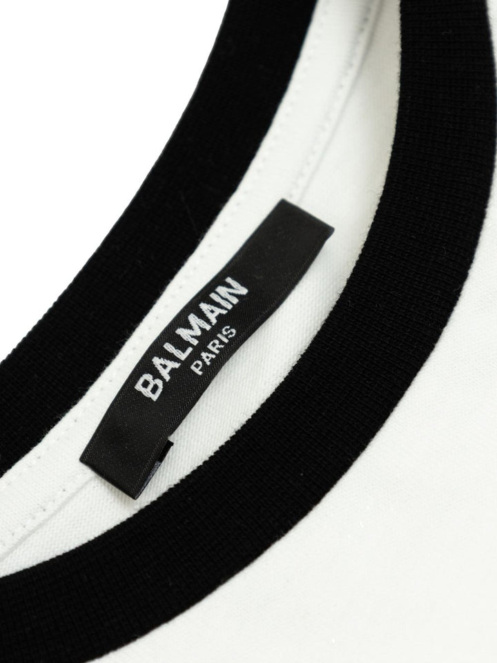 T-shirt bianca per bambino BY8P41Z3672 100NE Balmain Kids 