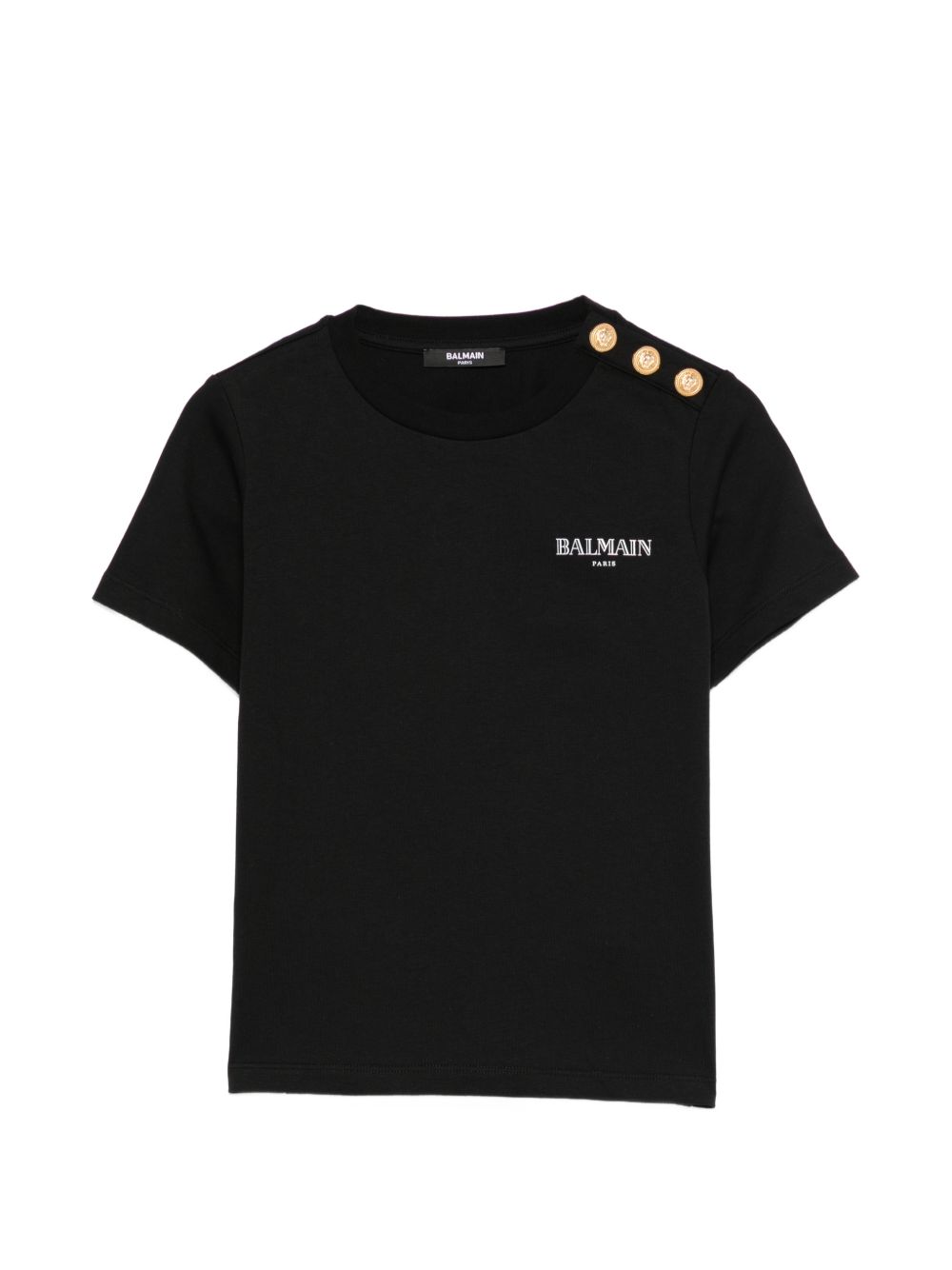 T-shirt nera per bambino BY8Q21Z3672 930BC Balmain Kids 