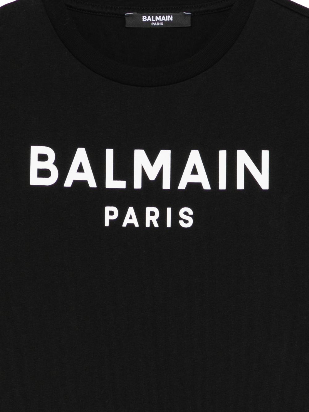 T-shirt nera per bambino BY8R11Z3672 930BC Balmain Kids 