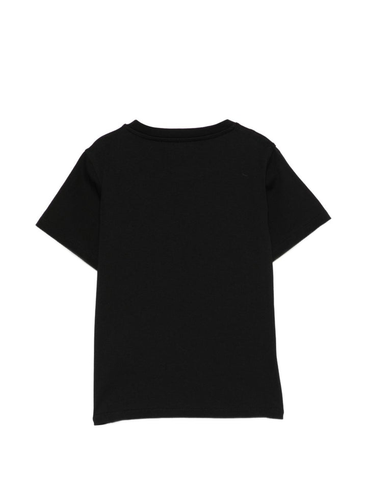 T-shirt nera per bambino BY8R11Z3672 930BC Balmain Kids 