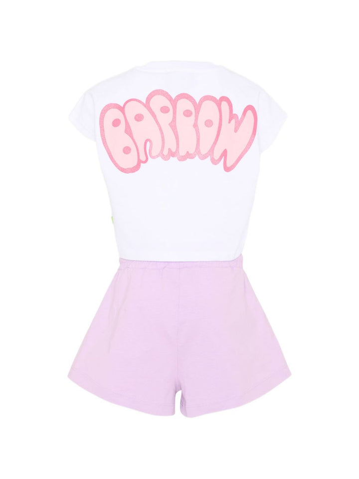 Completo bianco/rosa per bambina S6BKJGTR029 002/01 Barrow Kids 