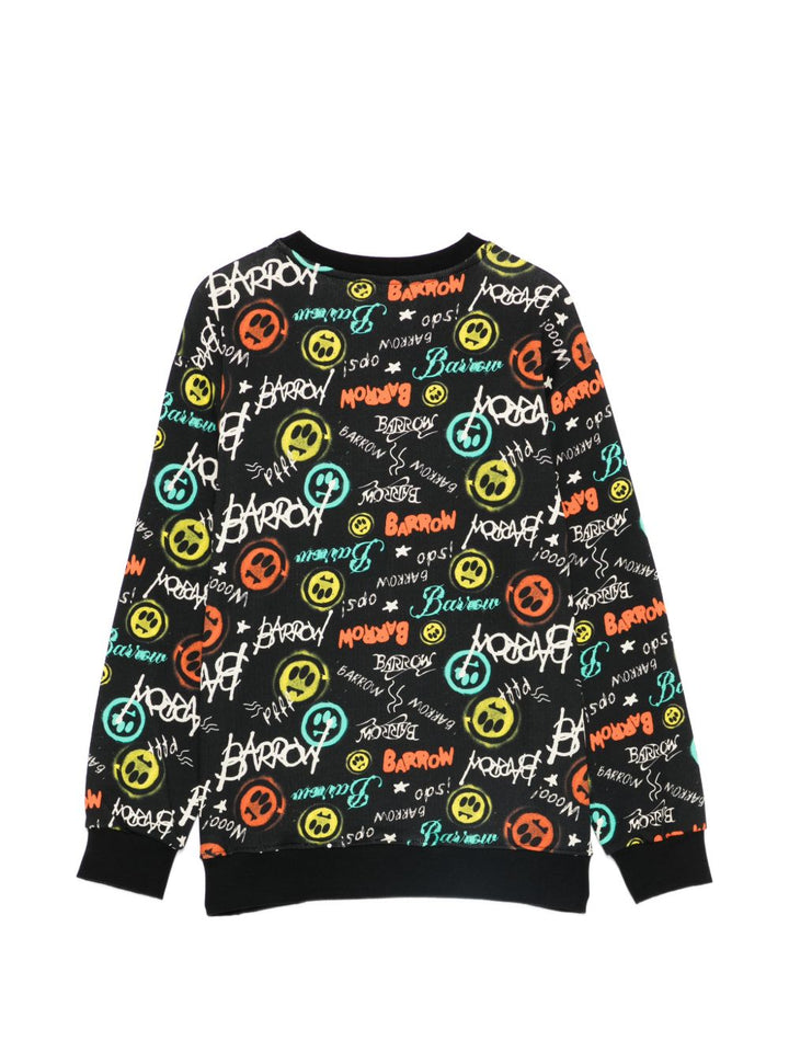 Felpa nera per bambino S6BKJUSW048 110 Barrow Kids 