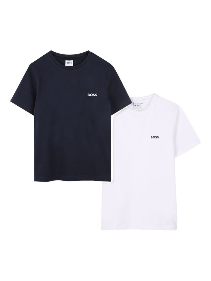 T-shirts blu navy/bianca per bambino J52680 V41 Boss Kids 