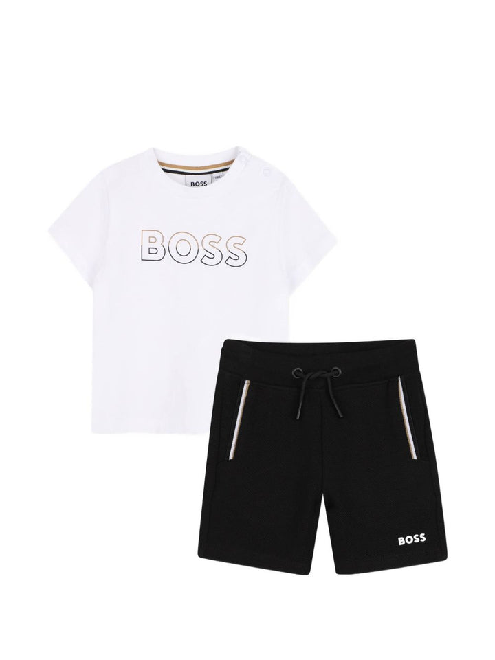 Completo bianco/nero per neonato J52846 09B Boss Kids 