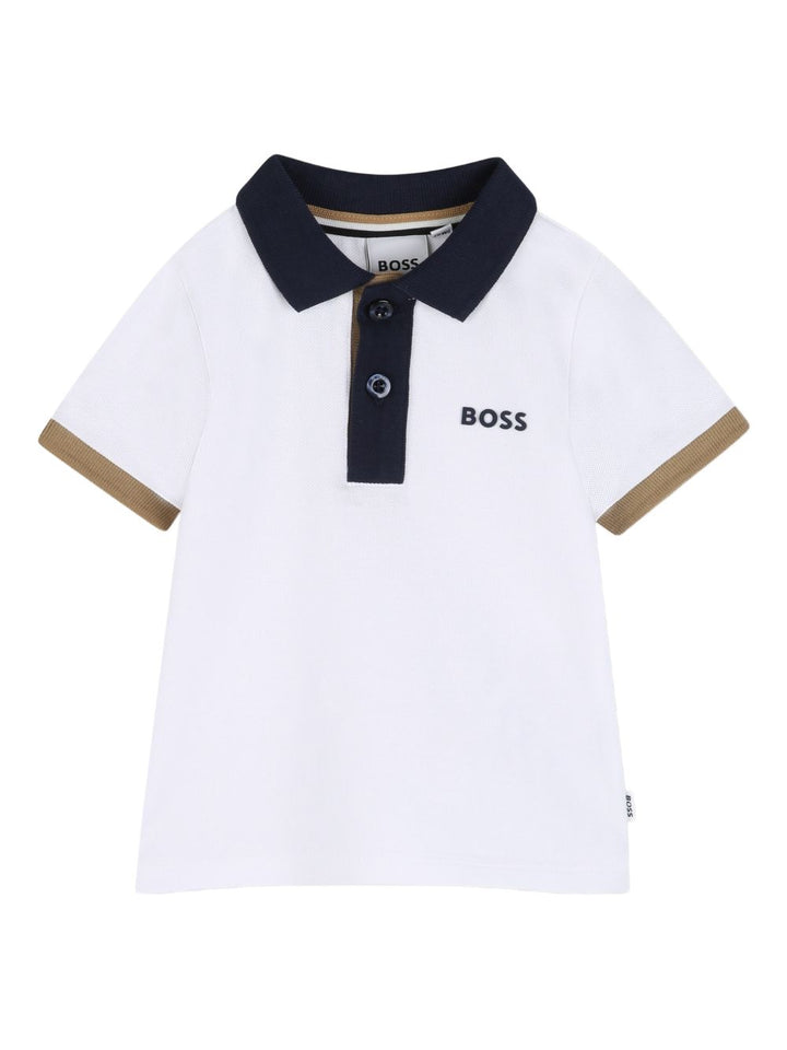 Polo bianca per neonato J52878 10P Boss Kids 