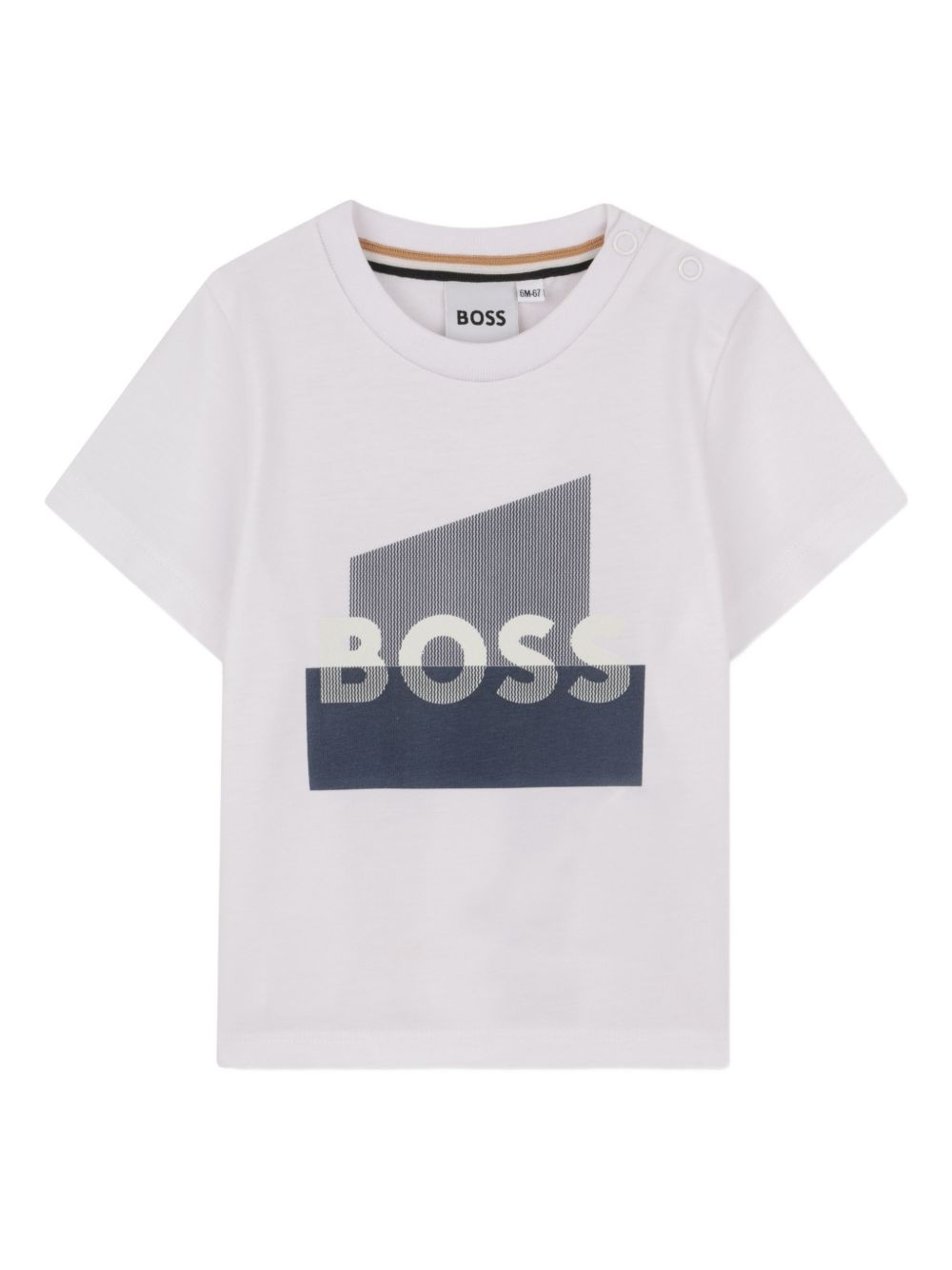 T-shirt bianca per neonato J52879 10P Boss Kids 