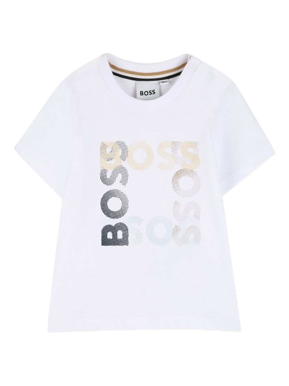 T-shirt bianco per neonato J52882 10P Boss Kids 