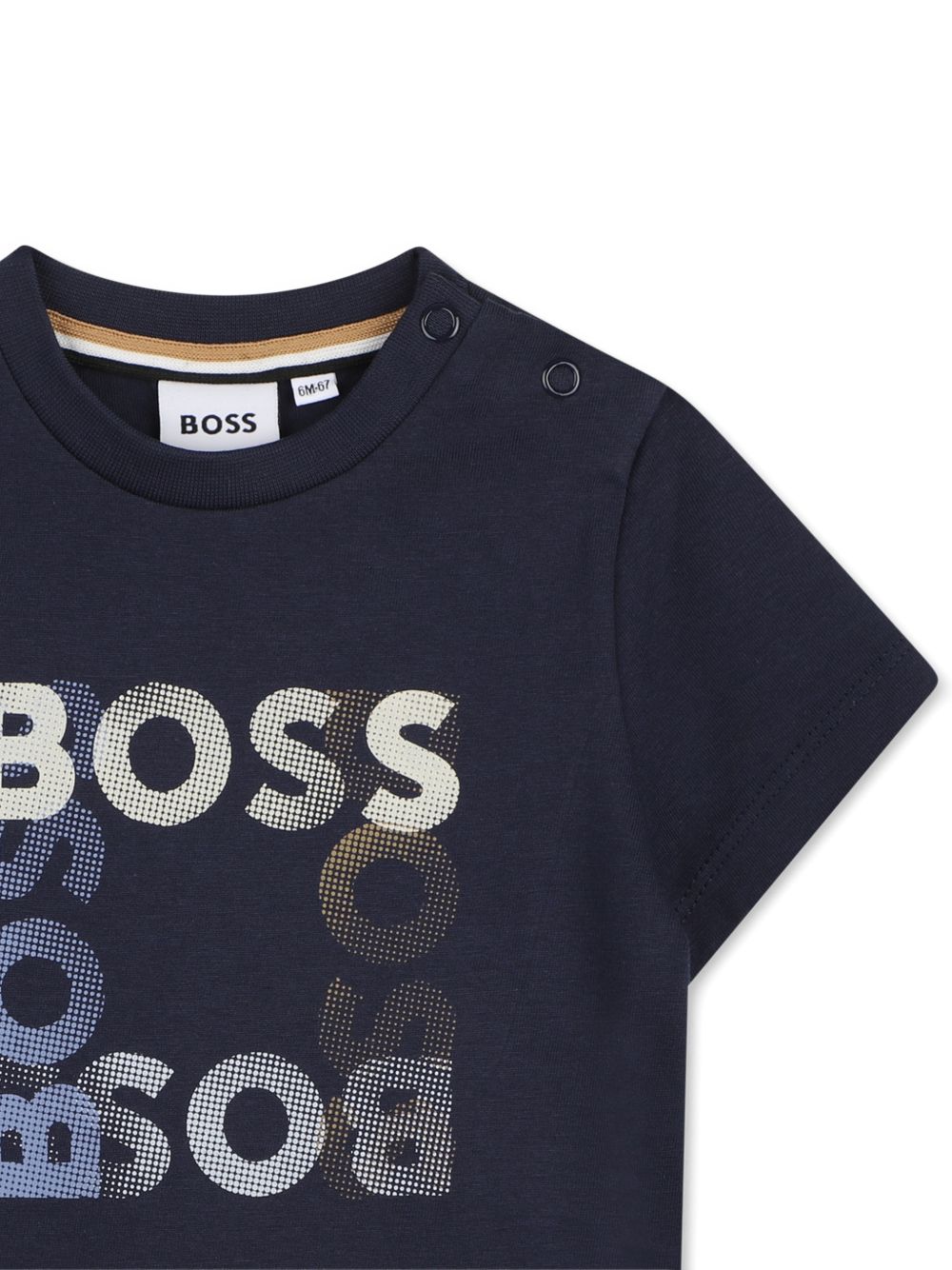 T-shirt blu scuro per neonato J52882 849 Boss Kids 