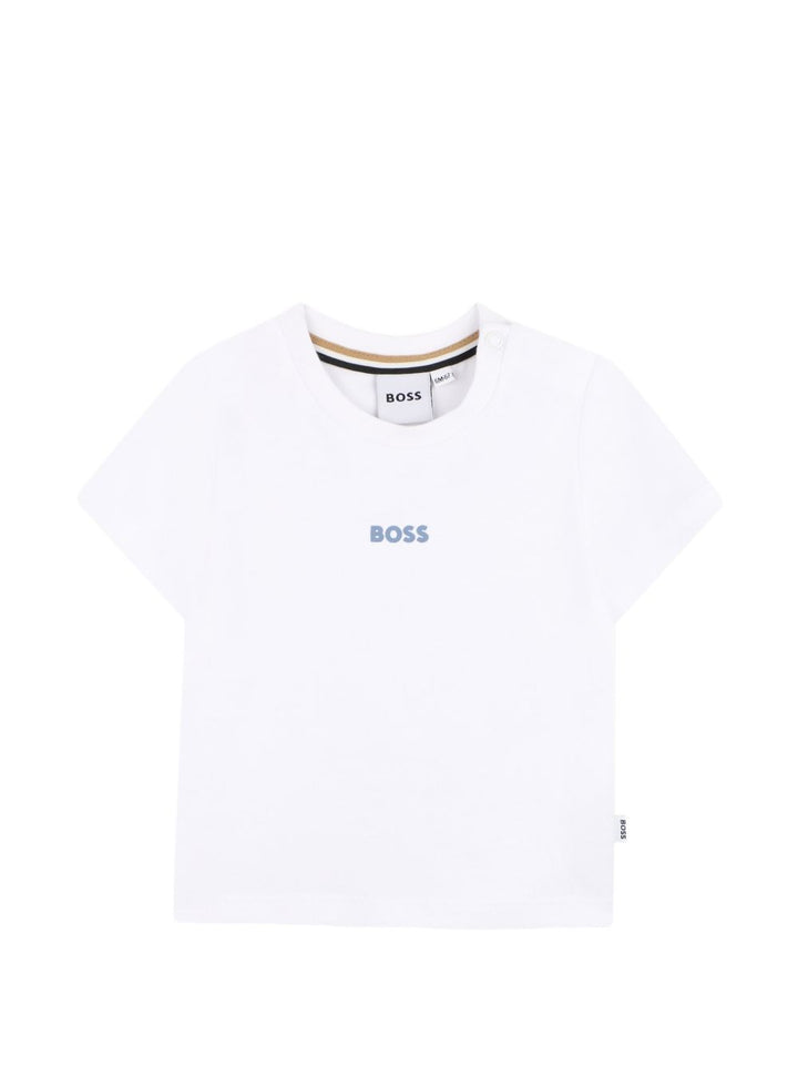 T-shirt bianca per neonato J52891 10P Boss Kids 
