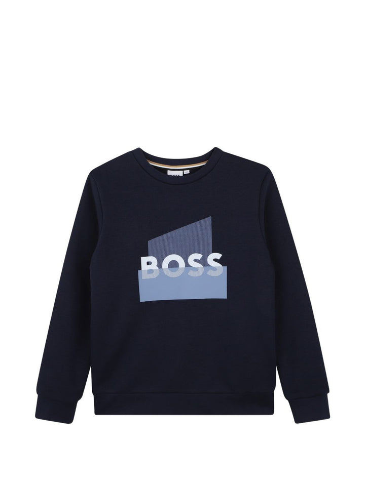 Felpa blu marine per bambino J52966 849 Boss Kids 