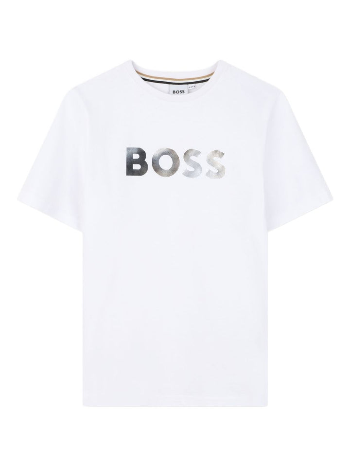 T-shirt bianco per bambino J52983 10P Boss Kids 
