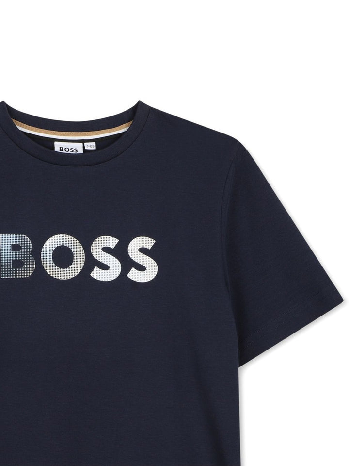 T-shirt blu scuro per bambino J52983 849 Boss Kids 