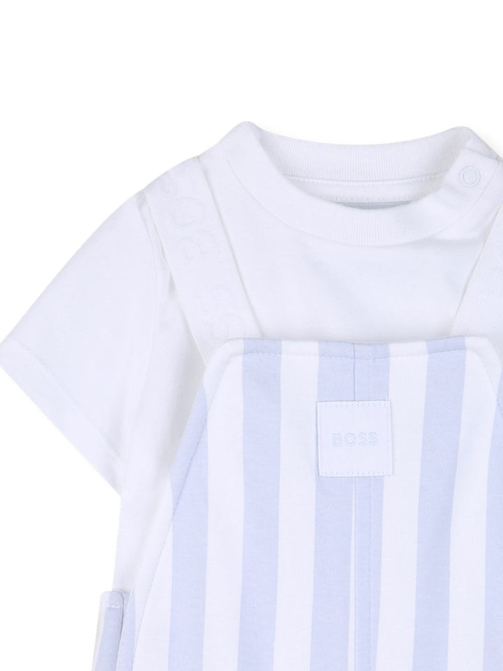Completo bianco/azzurro per neonato J53038 771 Boss Kids 