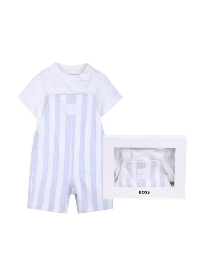 Completo bianco/azzurro per neonato J53038 771 Boss Kids 