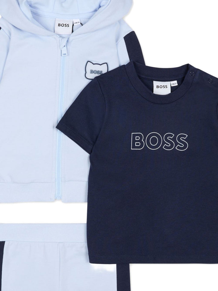 Completo sportivo celeste/blu per neonato J53051 771 Boss Kids 