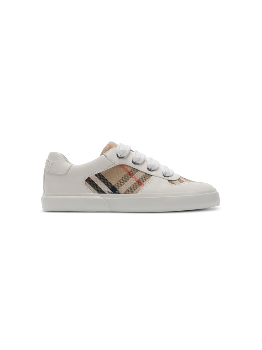 Sneaker unisex iin pelle e cotone bianca 8089736 B9368 Burberry Kids 