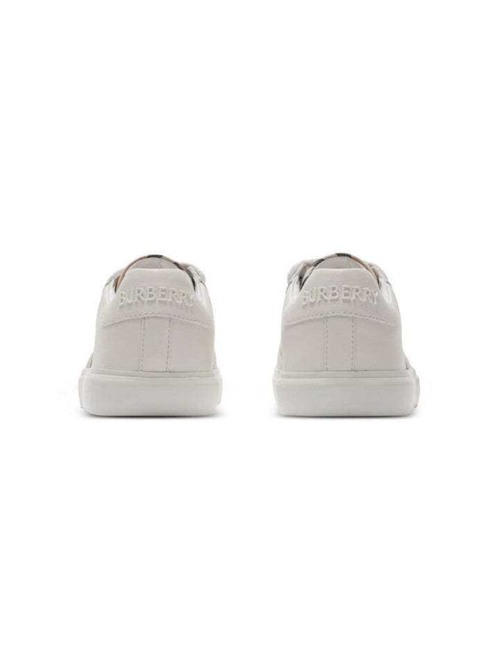 Sneaker unisex iin pelle e cotone bianca 8089736 B9368 Burberry Kids 