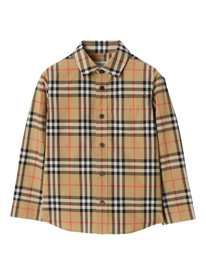 Camicia beige per bambino 8117166 B9368 Burberry Kids 