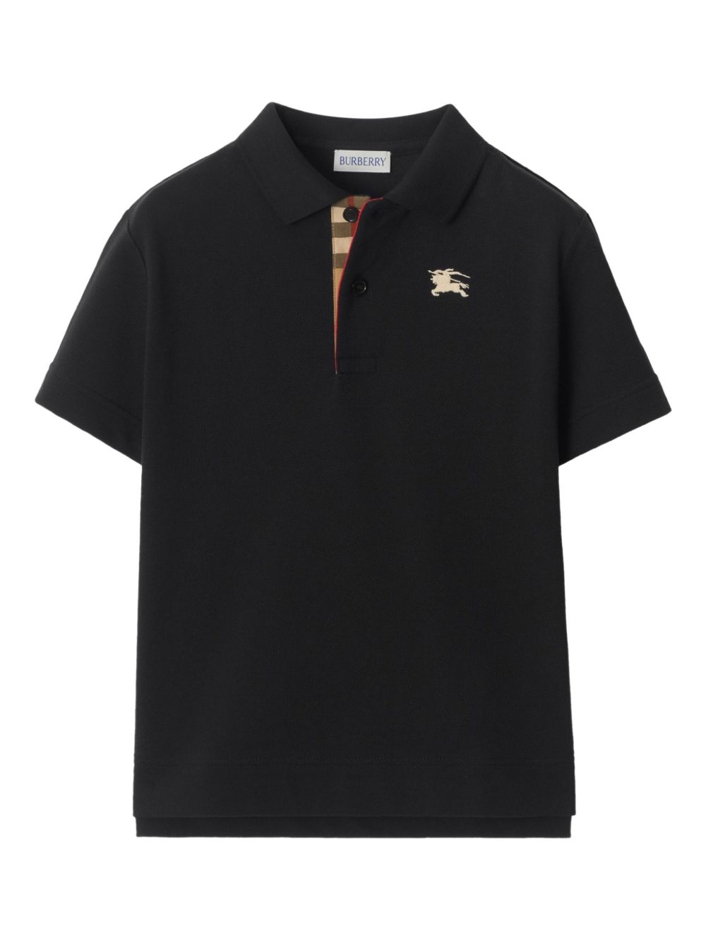 Polo nera per bambino 8117373 A1189 Burberry Kids 