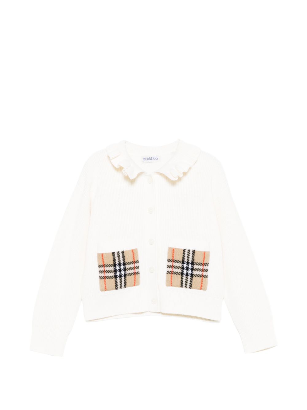 Cardigan avorio per bambina 8117677 A1452 Burberry Kids 