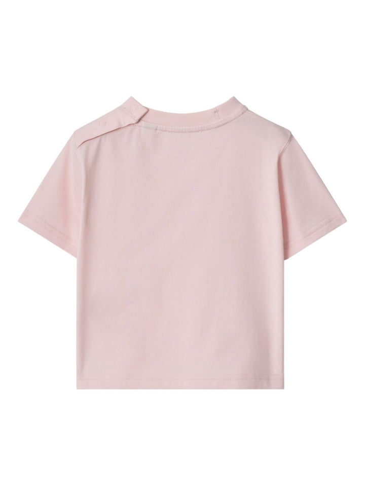 T-shirt rosa per neonata 8121207 A1439 Burberry Kids 