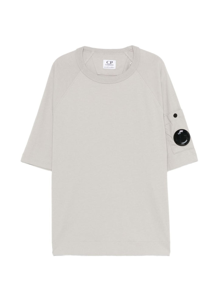T-shirt in cotone grigio per bambino CMM00RLAA17 60069 C.P Company Kids 