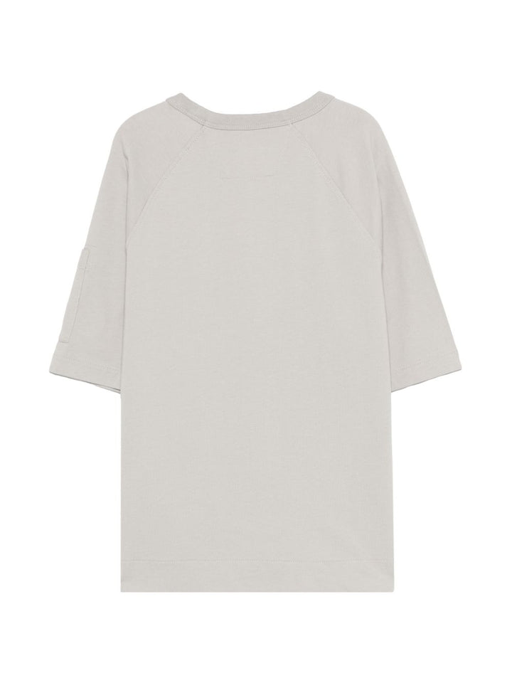 T-shirt in cotone grigio per bambino CMM00RLAA17 60069 C.P Company Kids 