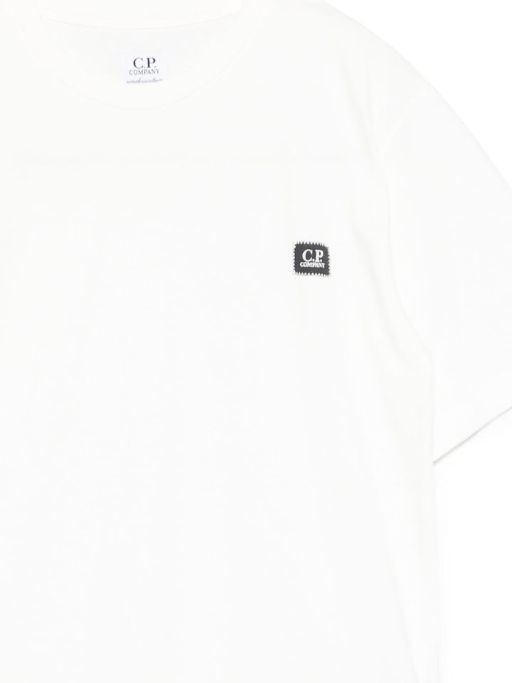 T-shirt bianca per bambino CMM00SLAA17 10135 C.P Company Kids 