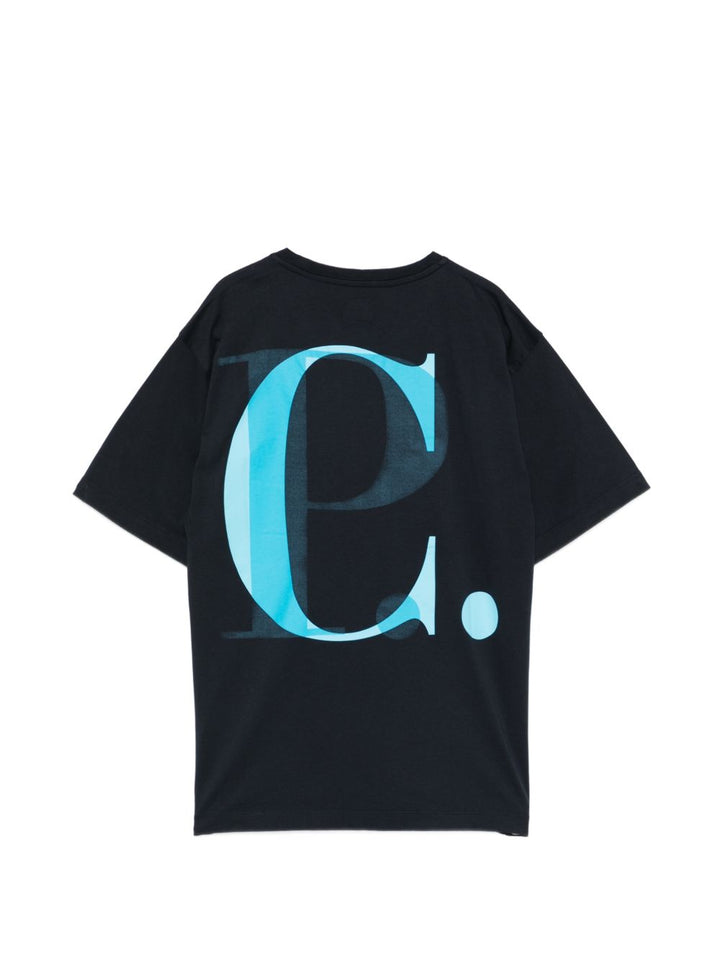 T-shirt nera per bambino CSM002LAA17 41150 C.P Company Kids 