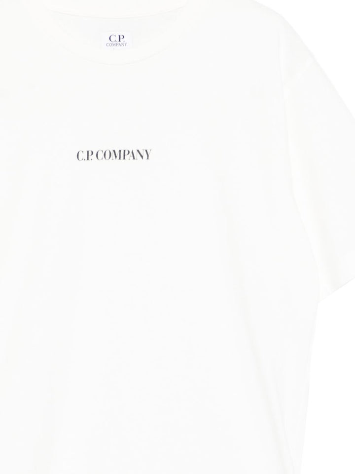 T-shirt bianco per bambino CUM00ULAA17 10135 C.P Company Kids 