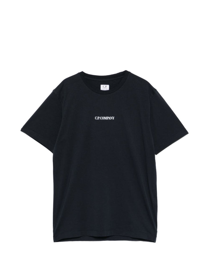 T-shirt blu total eclipse per bambino CUM00ULAA17 41150 C.P Company Kids 