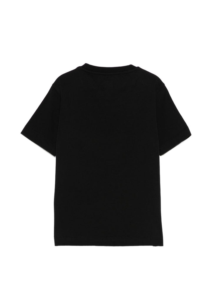 T-shirt nera per bambino CUM00ULAA17 60100 C.P Company Kids 