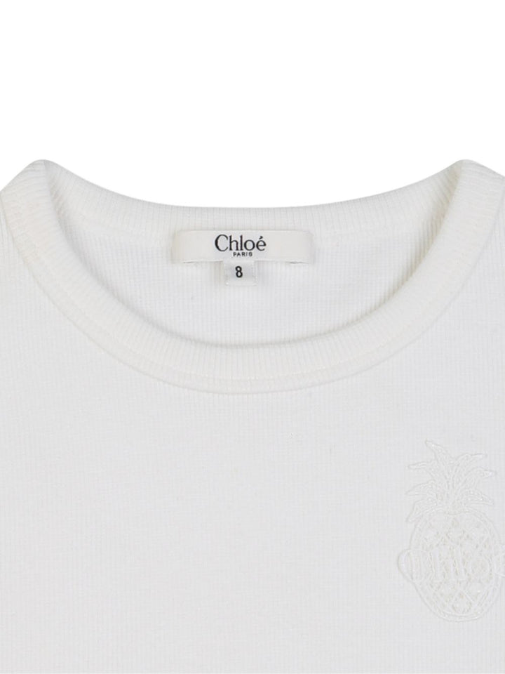 T-shirt bianca per bambina C20852 117 Chloe 