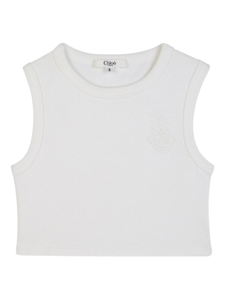 T-shirt bianca per bambina C20852 117 Chloe 