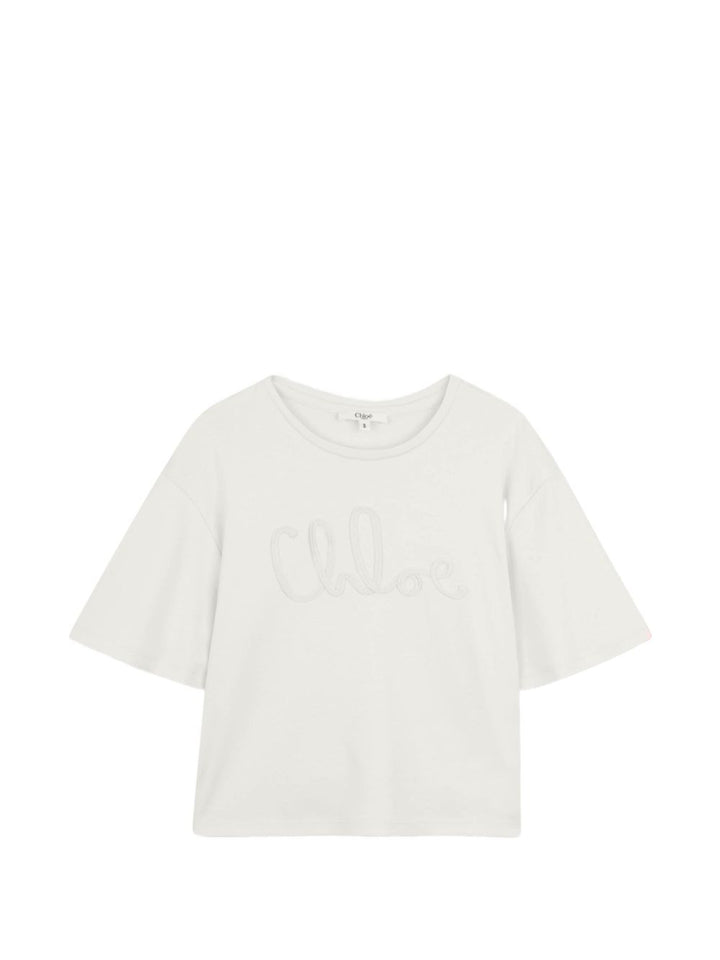 T-shirt bianco sporco per bambina C20858 117 Chloe 